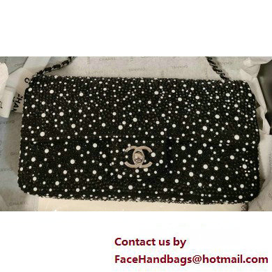 Chanel Strass, Crystal Pearls & Ruthenium-Finish Metal Evening Clutch Bag AS4372 2023